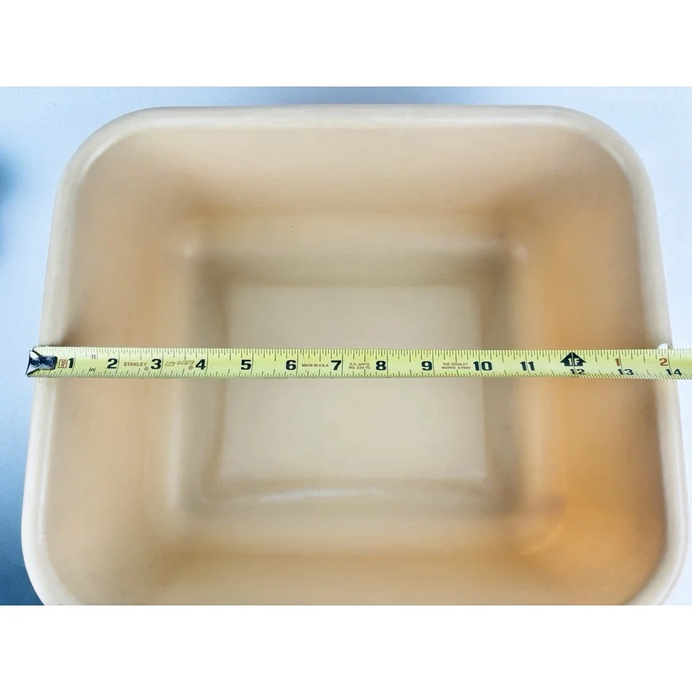 Vintage Rubbermaid Almond Plastic Dish Pan Container 2951 5 Beige Tan